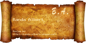 Banda Albert névjegykártya